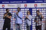 Abhishek Bachchan, Nita Ambani, John Abraham, Sachin Tendulkar at national soccer finals for schools on 7th Jan 2017